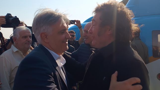 Martín Llaryora y Javier Milei
