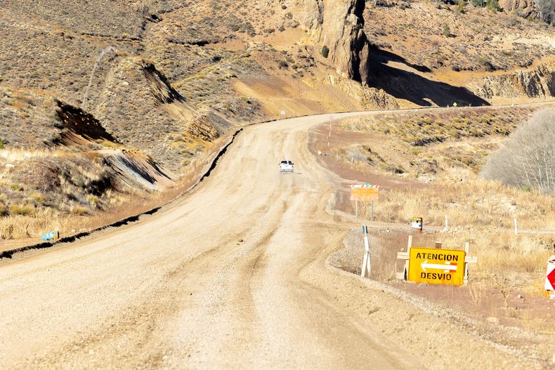 Uno de los tramos abandonados de la ruta nacional 23 en Río Negro.