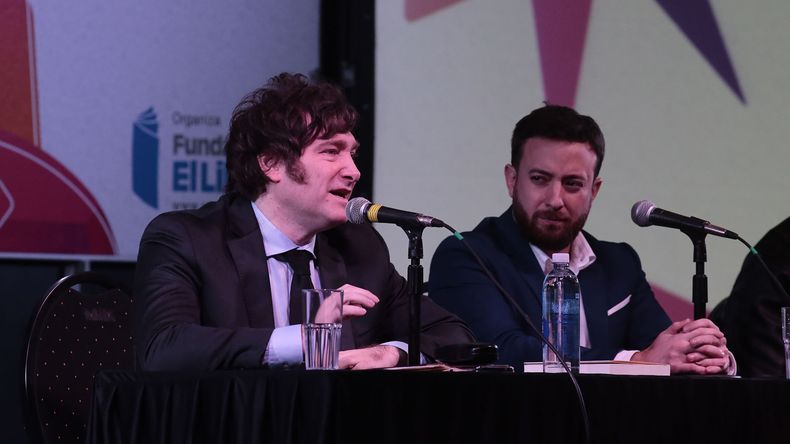 Javier Milei y Agustín Laje. 