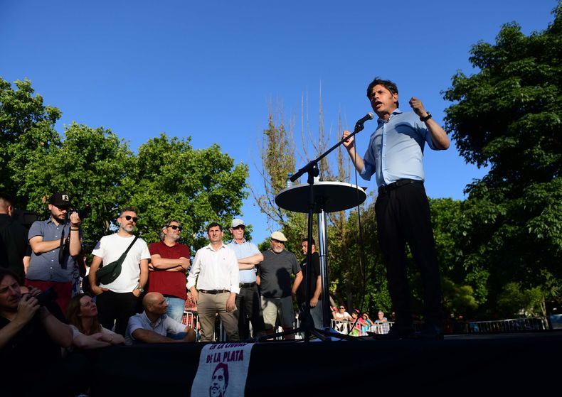 Axel Kicillof en La Plata.