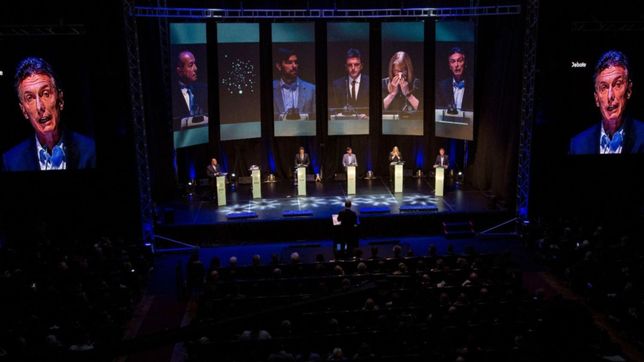 el debate sobre el debate: seis periodistas y suspenso por los machetes de macri