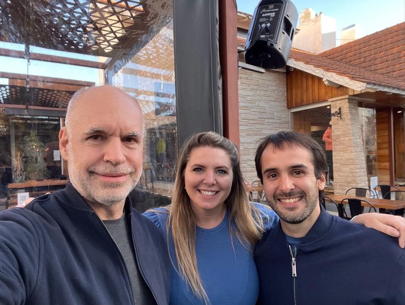 Horacio Rodríguez Larreta con la senadora Victoria Huala y Martín Maquieyra: el diputado nacional ató su suerte política a la del exjefe de Gobierno porteño.