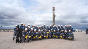 La comitiva empresaria de Santa Fe en Vaca Muerta.