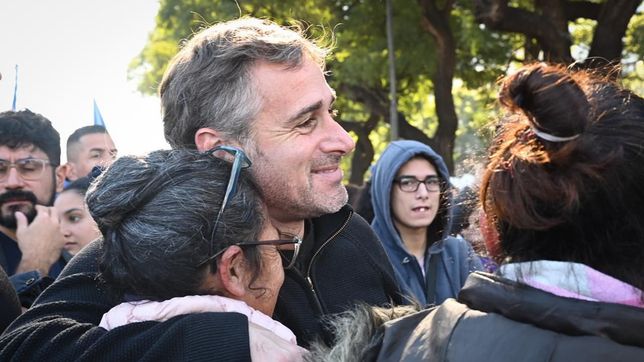 Federico Achával en la marcha a Plaza de Mayo para respaldar a CFK.