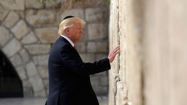 Donald Trump en el Muro de las Lamentaciones de Jerusalén