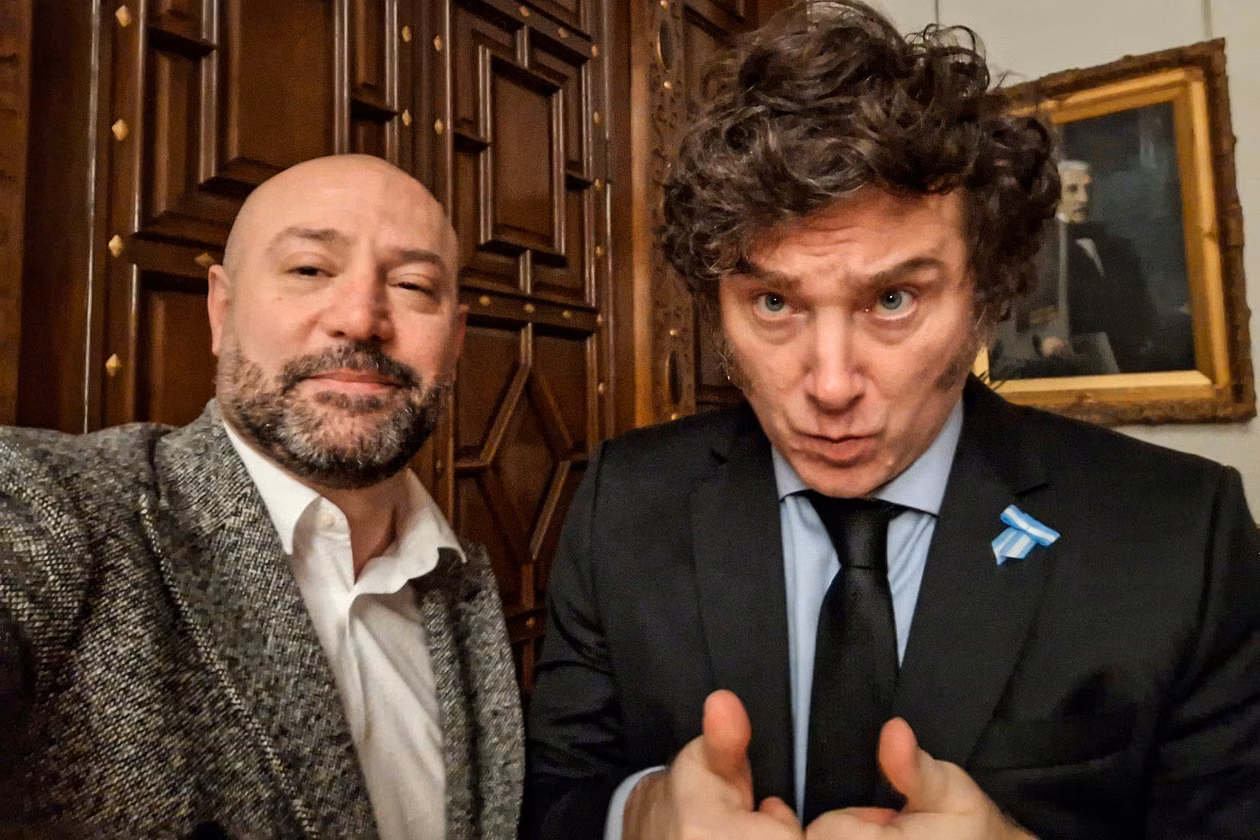 Javier Milei y Diego Spagnuolo.