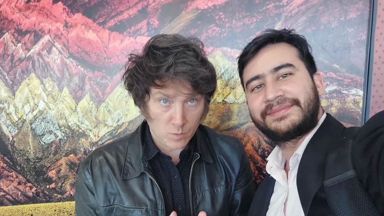 Javier Milei y Nahuel Sotelo.