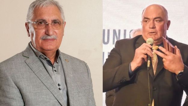 Ricardo Diab, presidente de CAME y Javier Martín, titular de FISFE; dos entidades que se juntan por el ajuste de Javier Milei.