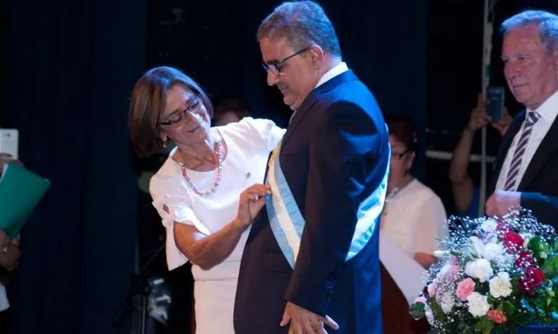 Lucía Corpacci junto al gobernador de Catamarca, Raúl Jalil