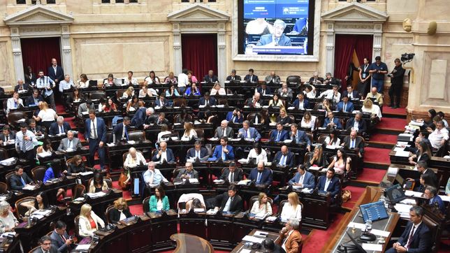 Sesión en la Cámara de Diputados para debatir la ley ómnibus.
