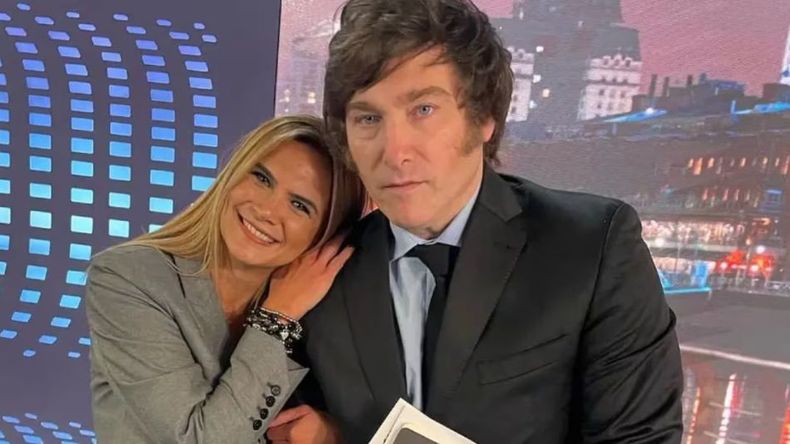 Amalia Granata y Javier Milei donde nació su amistad, ahora reconciliada: en los estudios de televisión.
