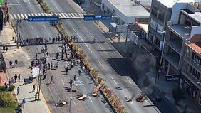 La protesta de cooperativistas en Lanús