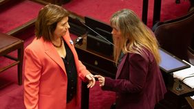 Patricia Bullrich y Juliana Di Tullio en el Senado.