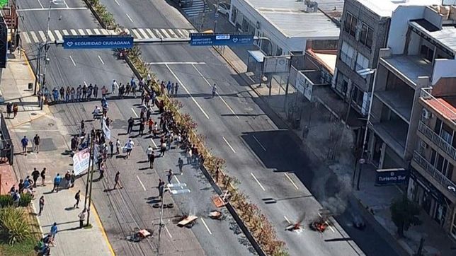 La protesta de cooperativistas en Lanús