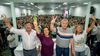 Lanzamiento: el candidato a vicentendente de Pico Alberto Campo, Fernanda Alonso que va por la reelección como intendenta, el gobernador Ziliotto y la candidata a vicegobernadora Alicia Mayoral.