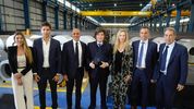 El presidente Javier Milei en la planta Sidersa.
