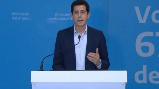 el gobierno confirmo que los primeros resultados estarian a las 21