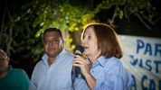 Alejandra Vigo visitó Carlos Paz con la excusa de celebrar los dos años de la victoria en la interna justicialista del 2022.