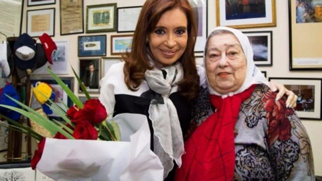 cfk despidio a hebe de bonafini: dios te llamo el dia de la soberania nacional