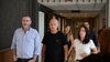 Néstor Grindetti, Soledad Martínez y Adrián Urreli, en La Plata.