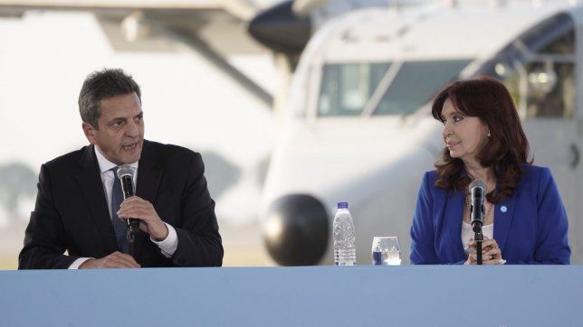 Sergio Massa y Cristina Fernández de Kirchner el 26 de junio, dos días después de que el ministro se convirtiera oficialmente en precandidato a presidente.
