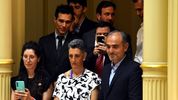 Lule Menem, en el recinto del Senado, donde negociará pliegos junto a Juan Bautista Mahiques.&nbsp;