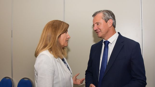 Rosario Romero junto con Adán Bahl, actual intendente de Paraná y precandidato a la gobernación de Entre Ríos.