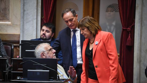 Patricia Bullirch junto al fallecido Juan Carlos Pagotto, en el Senado.&nbsp;