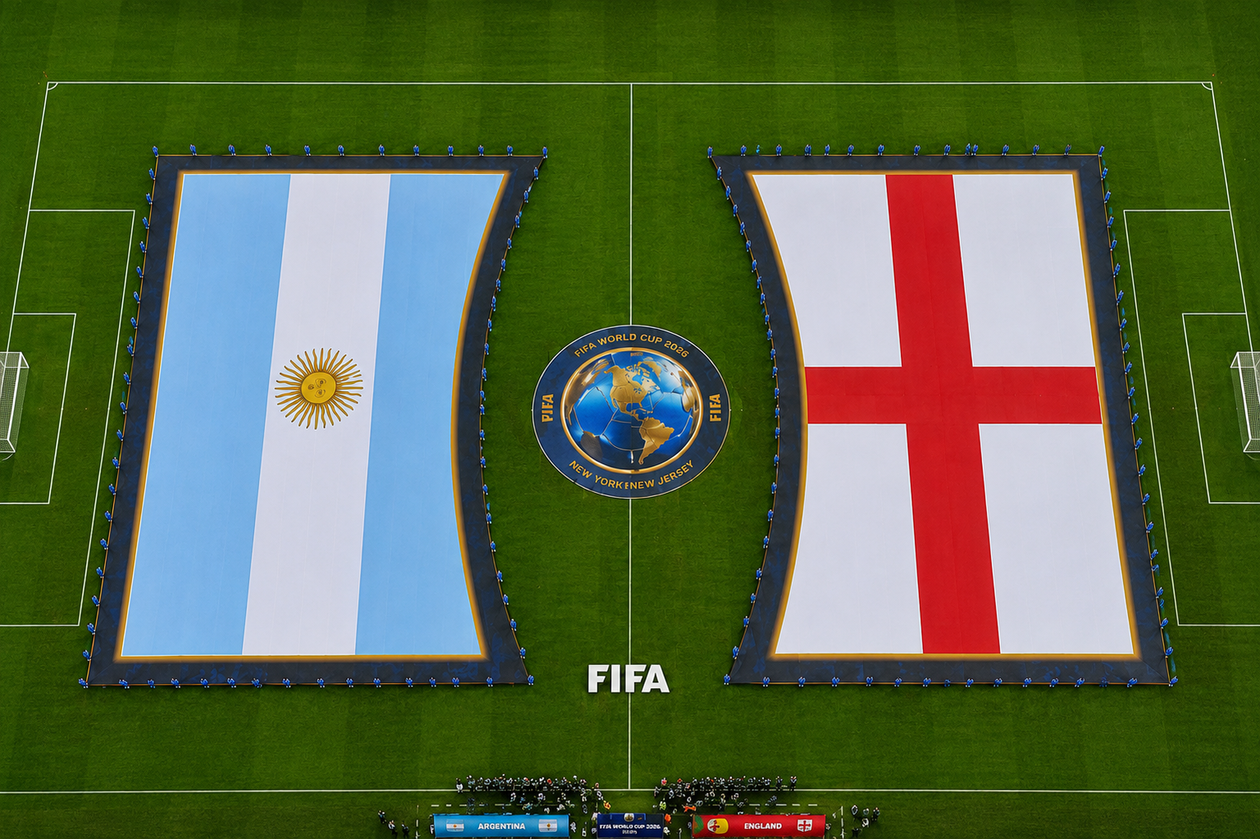 Argentina-Inglaterra, el partido eterno que volverá a jugarse el miércoles. (Imagen generada con inteligencia artificial).