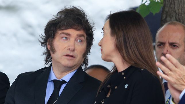 Javier Milei con Victoria Villarruel. 
