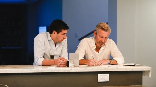 Rogelio Frigerio y Mauricio Colello, secretario General de la Gobernación y estrecho colaborador.