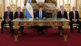 Javier Milei, en cadena.