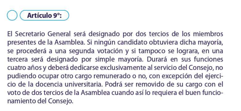 La carta constitutiva del CFI. 