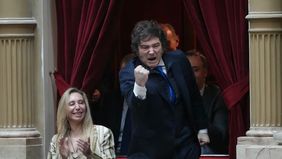 Javier Milei, en su burbuja.