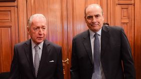 Daniel Funes de Rioja, titular de la UIA, con Guillermo Francos