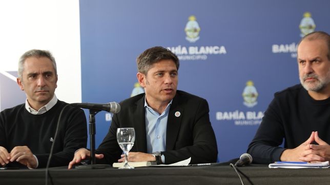 Larroque, Kicillof y Susbielles.