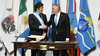 Javier Milei y Osvaldo Jaldo durante la firma del Pacto de Mayo en Tucumán Javier Milei y Osvaldo Jaldo durante la firma del Pacto de Mayo en Tucumán