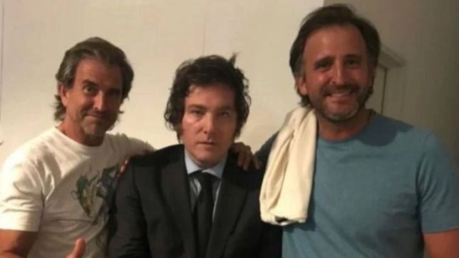 Bertie Benegas Lynch, Javier Milei, y Joaquín, con la toalla. Karina Milei lo agita en Entre Ríos para llegar al Senado.