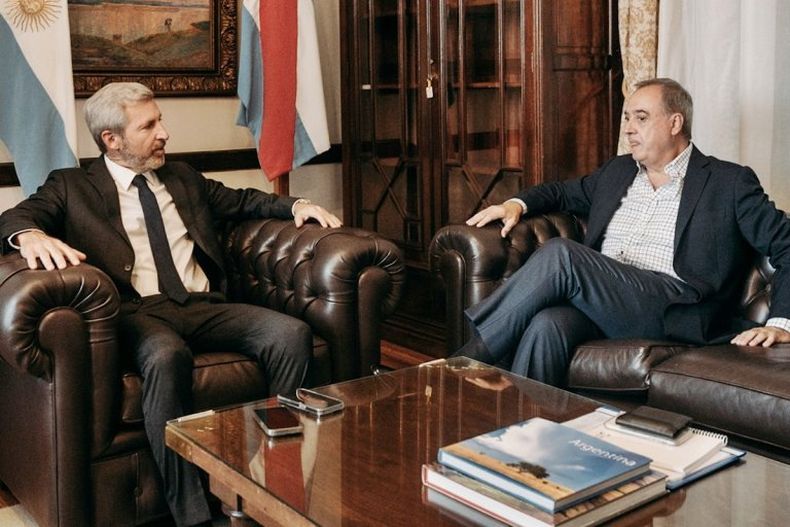 El gobernador de Entre Ríos Rogelio Frigerio recibió a Alejandro Daneri, el hombre de Javier Milei en la represa de Salto Grande.