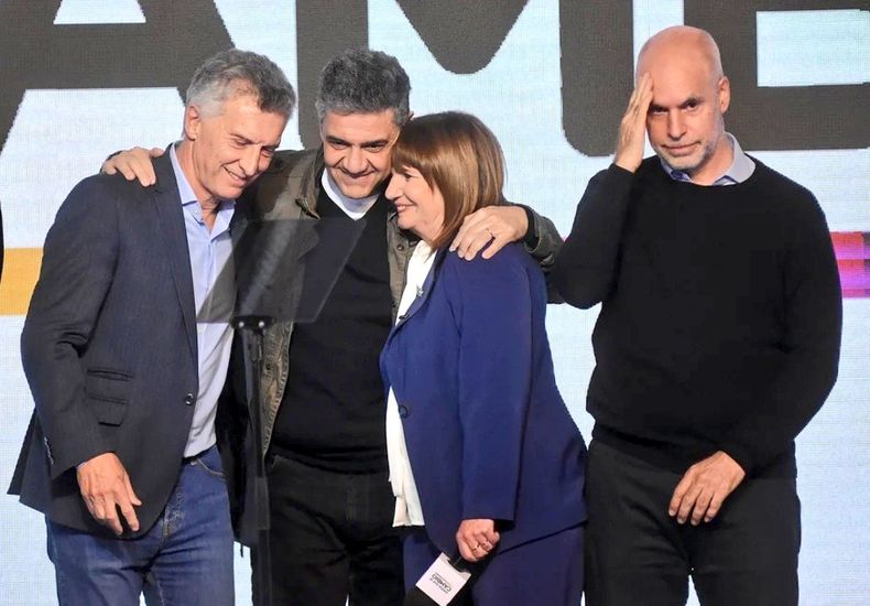 Mauricio Macri, Patricia Bullrich, Jorge Macri y Horacio Rodríguez Larreta (Foto: Nicolás Stulberg/Infobae)