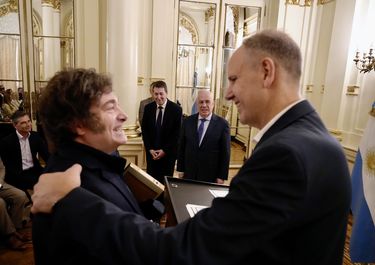 Javier Milei y Christian Hooft, titular de Aciera.