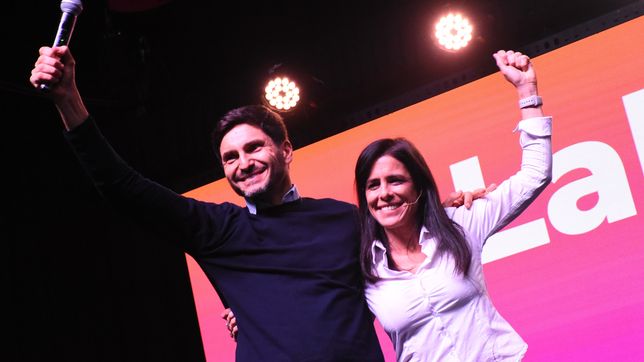 Maximiliano Pullaro y Carolina Labayru, la candidata Unidos en Rosario.