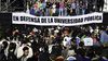 La comunidad universitaria, la oposición y los sindicatos marchan contra el veto presidencial al financiamiento educativo y por una recomposición salarial. (Foto NA)