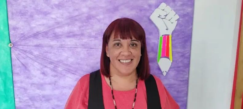 La secretaria general de Unter Río Negro, la cara del gremio docente opositor a Alberto Weretineck.&nbsp;
