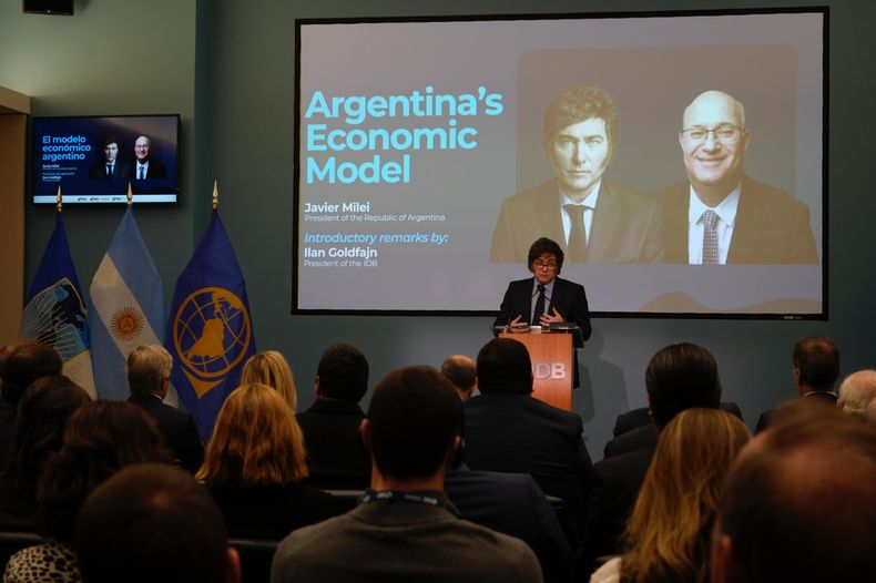 Javier Milei, del BID para el mundo