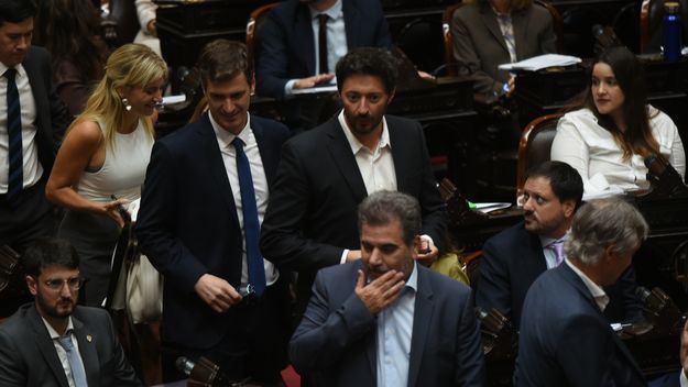 Cristian Ritondo, con el bloque PRO en Diputados, que representa a Mauricio Macri.&nbsp;