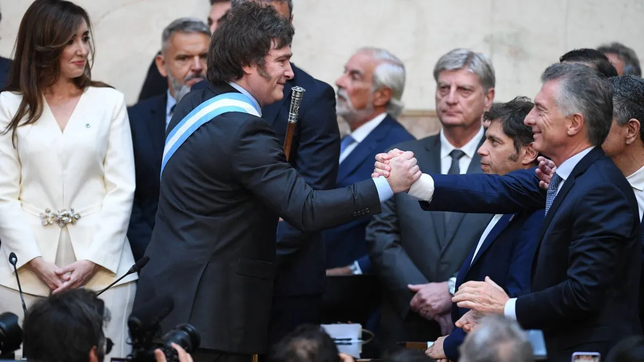 Javier Milei y Mauricio Macri. 