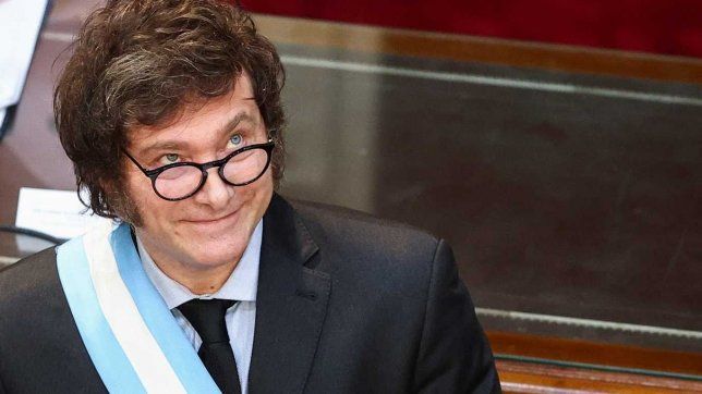 Javier Milei durante el discurso del 1 de marzo en el Congreso.&nbsp;