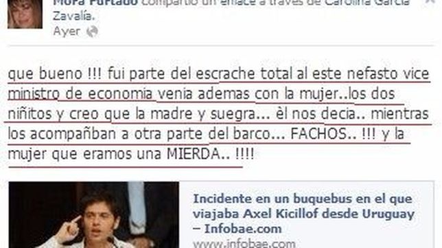 el dia que una intima amiga de rabolini escracho a kicillof