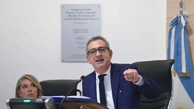 El intendente de Rosario, Pablo Javkin, y la presidenta del Concejo, María Eugenia Schmuck